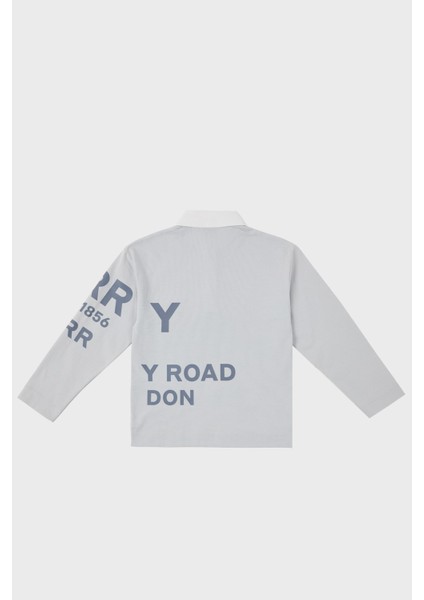 Pamuklu Çocuk Polo Yaka Sweat Polo Yaka Sweat 8047547 Sterlıng Grey