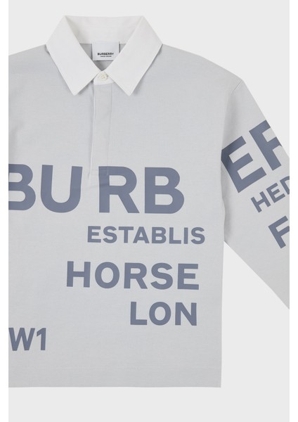 Pamuklu Çocuk Polo Yaka Sweat Polo Yaka Sweat 8047547 Sterlıng Grey