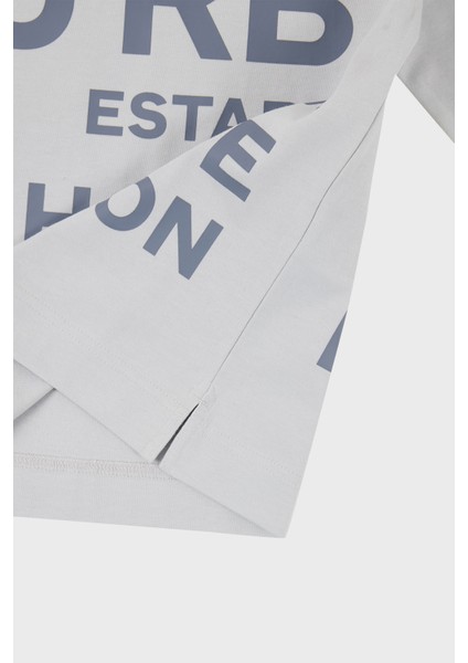 Pamuklu Çocuk Polo Yaka Sweat Polo Yaka Sweat 8047547 Sterlıng Grey