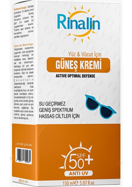 Güneş Kremi +50 Spf 150ml