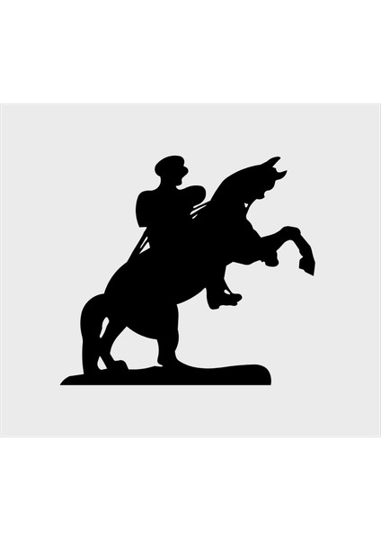 Atatürk ve Atı Siületi Sticker Araç Sticker