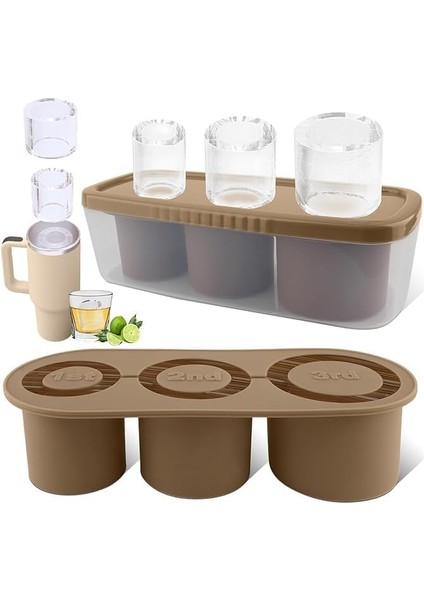 Silikon Buz Küpü Tepsisi, Yalıtımlı Su Bardağı 20-40 Oz Bardak Bardağı Için Özel Buz Tepsisi, Kupa Için Içi Boş Silindir Buz Küpü Kalıpları, Kokteylleri Soğutmak Için Yeniden Kulla (Yurt Dışından)