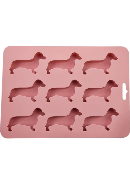 Dachshund Köpek Şekilli Silikon Buz Küpü Tepsisi, Kolay Çıkarılan Bpa Içermeyen Buz Küpü Tepsisi, Kokteyller, Içecekler, Viski, Bourbon ve Ev Yapımı Meyve Suyu Için 9 Buz Kalıbı (P (Yurt Dışından)