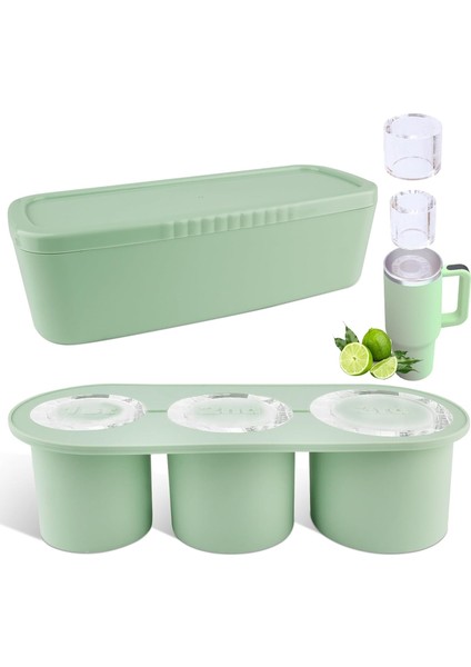 30-40 Oz Bardak Bardağı Için Buz Küpü Tepsisi, Kokteylleri, Viskiyi, Içecekleri, Meyve Suyunu, Kahveyi, Kolay Doldurma ve Çıkarma Buz Makinesini Soğutmak Için Kapaklı ve Kutulu 3 A (Yurt Dışından)