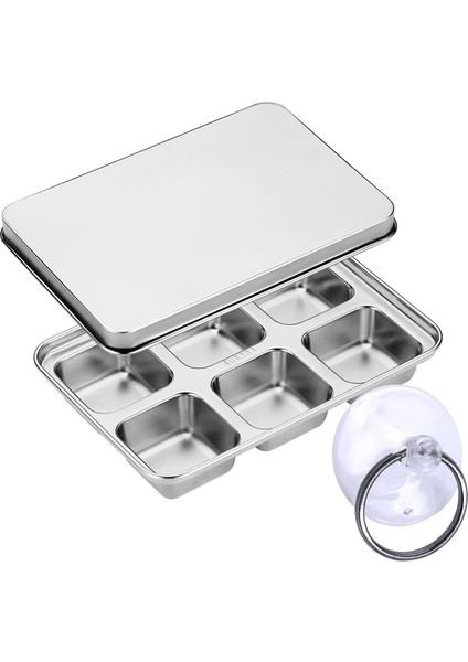 Buz Küpü Tepsileri, Paslanmaz Çelik Kapak Vantuzlu Buz Küpü Tepsisi Süper Kolay Çıkarılabilir Kalıplar, Kokteyl, Dondurucu, Viski, Çikolata (Gümüş) Için Dayanıklı ve Bulaşık Makine (Yurt Dışından)