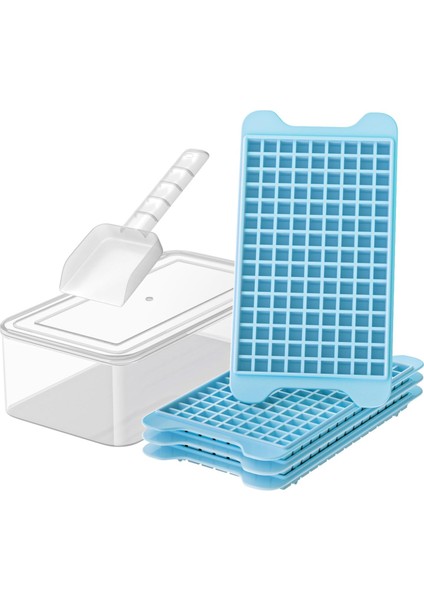 Dondurucu Için Mini Ice Cube Tepsisi: Kutulu Nugget Ice Cube Tepsisi - Kolay Açılan Buz Yapma Makinesi Tepsileri - Kırılmış Buz Tepsisi Yapımı 4×135 Pcs Icecube (Yurt Dışından)