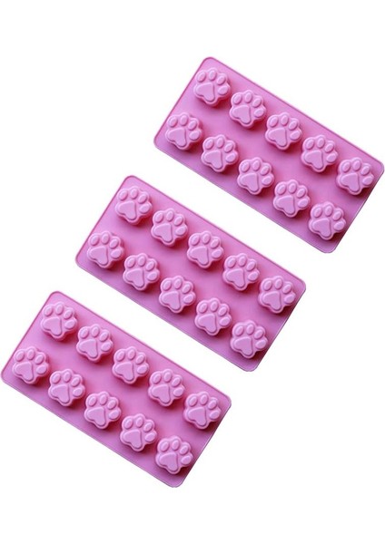3'lü Set Paket x Mini Silikon Köpek Pet Hayvan Pençe Baskı Buz Küpü Çikolata Sabun Mum Tepsisi Kalıp Parti Yapımcısı (Abd'den Gemiler) (Yurt Dışından)
