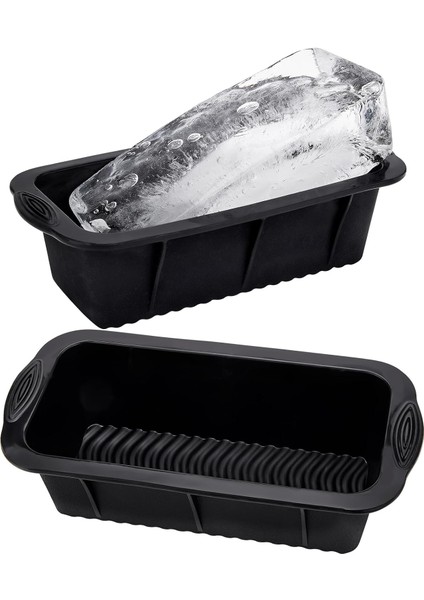 Buz Banyosu Küveti Için 2'li Paket Toplam 4,7 Lb Buz Blok Tepsisi, Buz Banyosu Için Büyük Buz Küpü Tepsisi, Soğuk Dalma Küvet Için Su Soğutucu, Yeniden Kullanılabilir Silikon Büyük (Yurt Dışından)