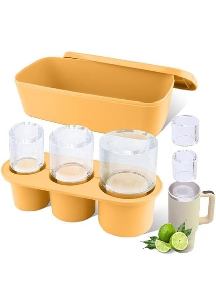 Silikon Buz Küpü Tepsisi, Yalıtımlı Su Bardağı 20-40 Oz Bardak Bardağı Için Özel Buz Tepsisi, Kupa Için Içi Boş Silindir Buz Küpü Kalıpları, Kokteylleri Soğutmak Için Yeniden Kulla (Yurt Dışından)