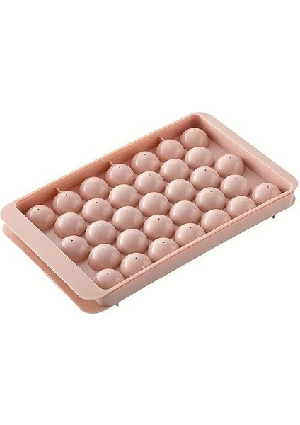 Yuvarlak Buz Küpü Tepsisi, Dondurucu Daire Buz Küpü Kalıpları Için Kapaklı Mini Buz Topu Makinesi Kalıp Yapımı 1 Inç * 33 (Yurt Dışından)