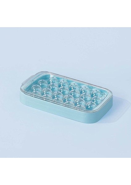 22 Kafesli Mini Top Şekilli Kapaklı Buzluk Tek Parça (Mavi) (Yurt Dışından)