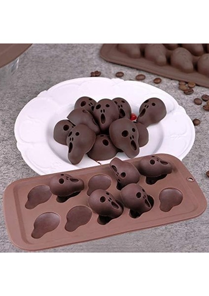 Ice Cube Tepsiler 3 Paket, Silikon Ice Cube Kalıp Makinesi, Kafatası Kafa Stili Kalıp, Soğutma Viski, Kokteyl, Içecekler, Puding Çikolata (Yurt Dışından)