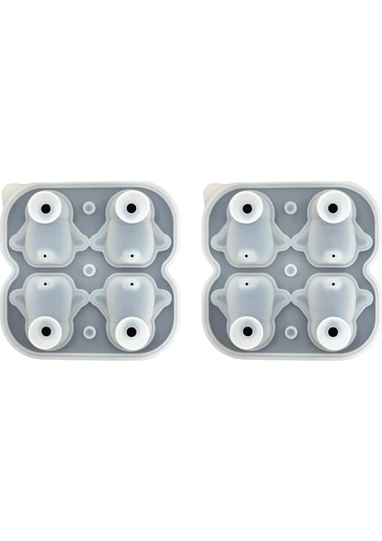 2 Adet 4-Cavity Penguenler Buz Küpü Tepsi Penguen Buz Küpü Kalıp Penguenler Lover Için Garip Yenilik Sevimli Hediyeler (Siyah) (Yurt Dışından)