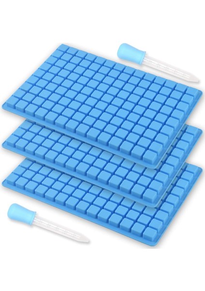 126 Gözlü Kare Silikon Kalıp, Çikolatalı Şeker Yapımı Için, Mini Buzluk Tepsisi, Yer Mantarı Pralin, 3'lü Paket (Yurt Dışından)