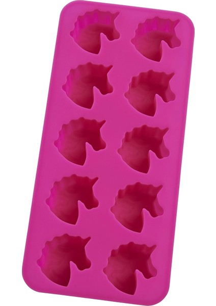 Silikon Tekboynuzlar Buz Tepsisi, Çikolatalı Şeker Pişirme Kalıbı, Yapışmaz, Isıya Dayanıklı, 10 Tek Boynuzlu At Yapar (Yurt Dışından)