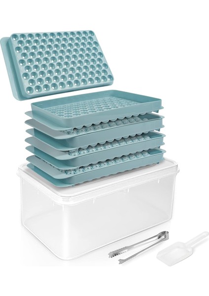 Pcs Kapaklı Yuvarlak Buz Küpü Tepsisi, Dondurucu Için Yeniden Kullanılabilir Buz Küpü Dıy Kalıbı, Bebek Maması, Viski, Kokteyl ve Diğer Içecek, Saklamalı Buz Topu Makinesi Buz Kutu (Yurt Dışından)