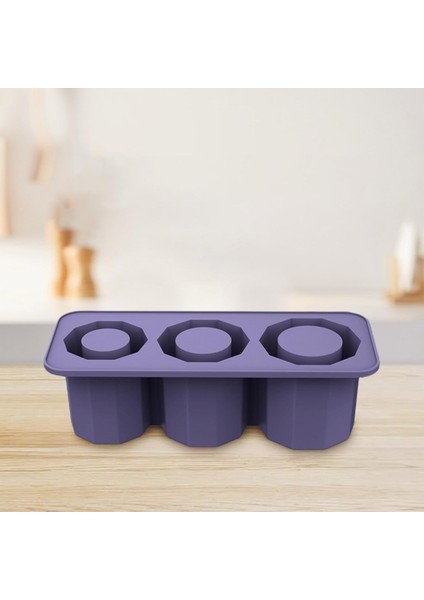 Bardak Bardağı Için Buz Küpü Tepsisi, Kapaklı ve Kutulu Silikon Buz Küpü Kalıpları, Kupa Için 3 Içi Boş Silindir Buz Küpü Kalıpları, Kokteylleri, Viskiyi, Içecekleri Soğutmak Için (Yurt Dışından)