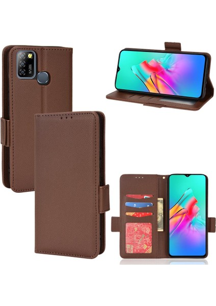 Infinix Akıllı 5 Yan Toka Cüzdan Manyetik Pu Deri Kart Yuvaları Için Kılıf (Yurt Dışından)