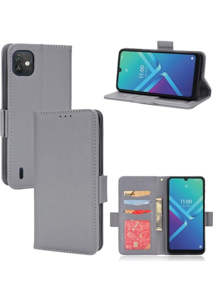 Wiko Y82 Manyetik Yan Toka Pu Deri Cüzdan Kart Yuvaları Tutucu (Yurt Dışından)