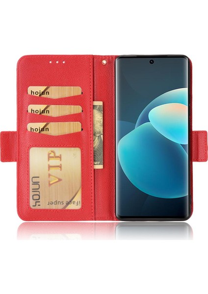 Vivo X60 Pro Pu Deri Kart Yuvaları Için Kılıf Tutucu Manyetik Cüzdan Yan (Yurt Dışından) fiyatları