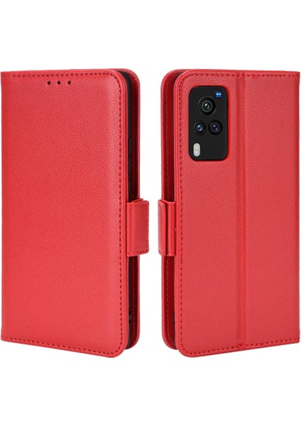 Vivo X60 Pro Pu Deri Kart Yuvaları Için Kılıf Tutucu Manyetik Cüzdan Yan (Yurt Dışından) modelleri