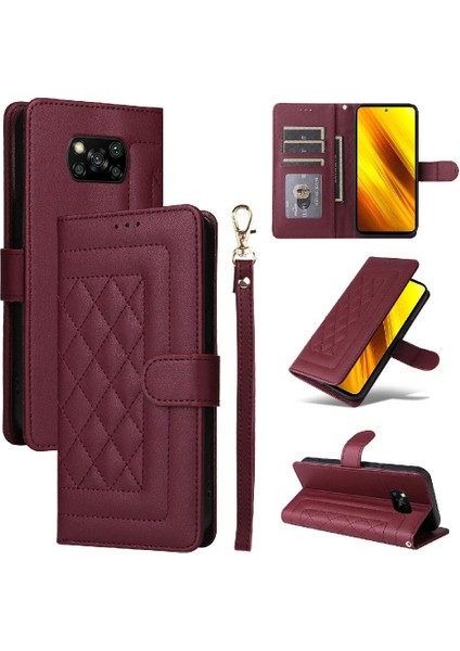 Xiaomi Poco X3 Nfc Cüzdan Flip Kapak Için Flip Case Basit Iş Deri (Yurt Dışından)