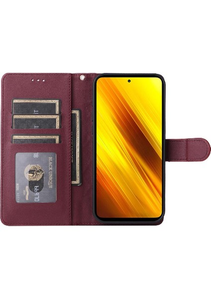 Xiaomi Poco X3 Nfc Cüzdan Flip Kapak Için Flip Case Basit Iş Deri (Yurt Dışından)