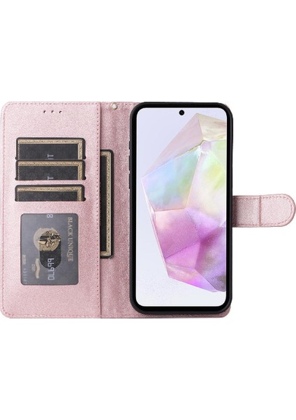 SZY Mall Samsung Galaxy A35 Flip Kapak Için Flip Case Darbeye Basit Iş (Yurt Dışından)