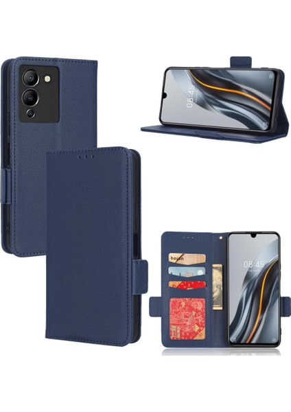 Infinix Not 12 G96 Kart Yuvaları Için Kılıf Tutucu Cüzdan Manyetik Pu Deri (Yurt Dışından)