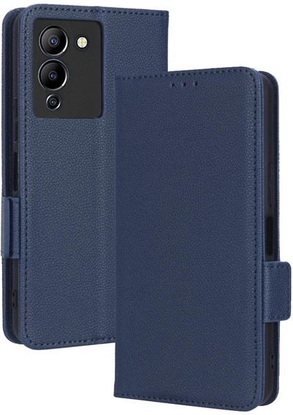 Infinix Not 12 G96 Kart Yuvaları Için Kılıf Tutucu Cüzdan Manyetik Pu Deri (Yurt Dışından)