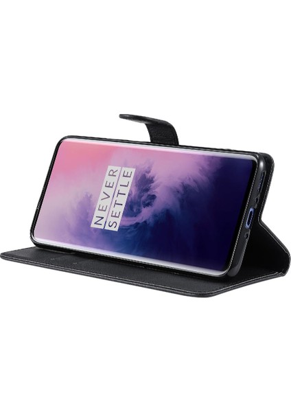 Oneplus 7 Pro Için Flip Case Kart Yuvası ile Yüksek Kaliteli Deri Iş (Yurt Dışından)