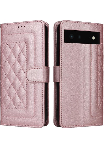 Google Piksel 6 Için Flip Case Darbeye Deri Kılıf Cüzdan Kapak Çevirin (Yurt Dışından)