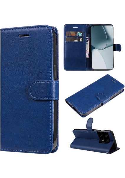 Oneplus 10 Için Flip Case Pro 5g Klasik Katı Renk Kart Yuvası ile Yüksek (Yurt Dışından)
