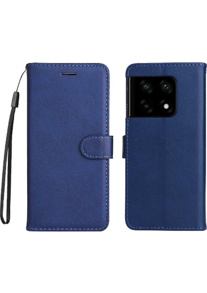 Oneplus 10 Için Flip Case Pro 5g Klasik Katı Renk Kart Yuvası ile Yüksek (Yurt Dışından)