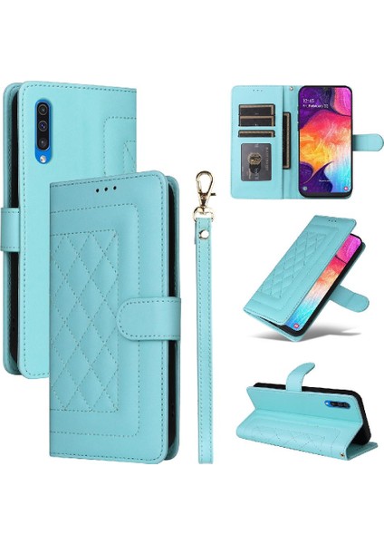 SZY Mall Samsung Galaxy A50 Için Flip Case Deri Kılıf Cüzdan Basit Iş Çevirme (Yurt Dışından)