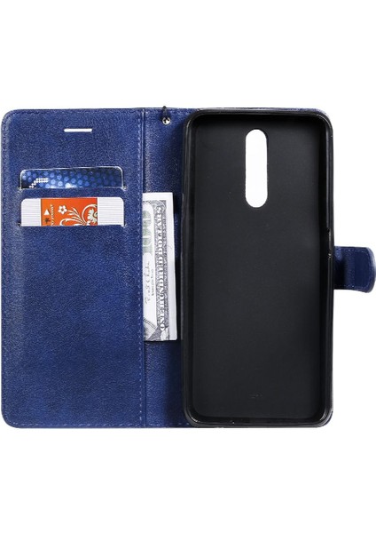 Kart Yuvası ile Oppo F11 Için Flip Case Iş Cüzdan Telefon Kılıfı Klasik (Yurt Dışından)