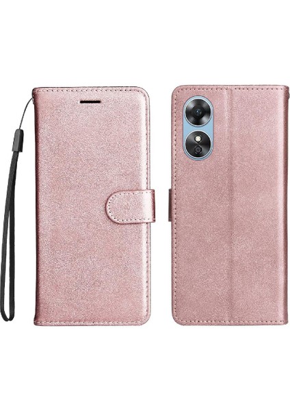 Kart Yuvası Iş Cüzdanı ile Oppo A17 Yüksek Kaliteli Deri Için Flip Case (Yurt Dışından)