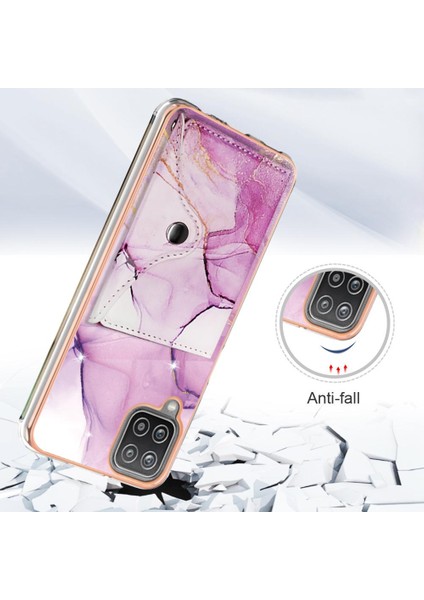 Samsung Galaxy A12 5g Kart Yuvaları Için Kılıf Mermer Yumuşak Tpu Tampon Ince (Yurt Dışından)