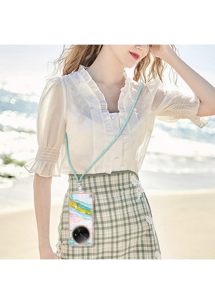 Xiaomi Redmi A3 Crossbody Kordon Askısı Tampon Mermer Yumuşak (Yurt Dışından) modelleri