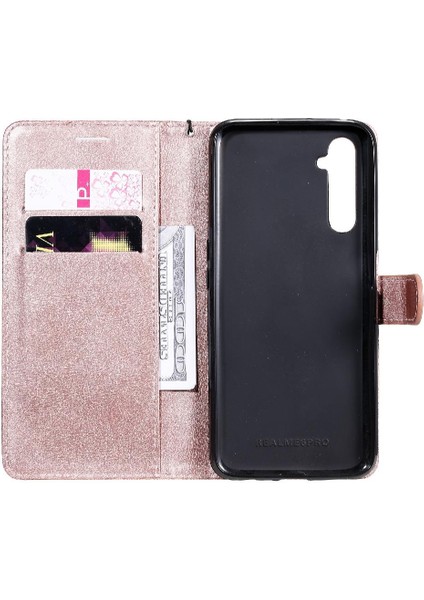 Kart Yuvası Katı ile Realme 6 Pro Iş Cüzdan Telefon Kılıfı Için Flip Case (Yurt Dışından)