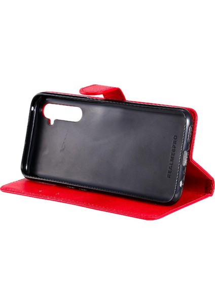Kart Yuvası Katı ile Realme 6 Pro Iş Cüzdan Telefon Kılıfı Için Flip Case (Yurt Dışından)