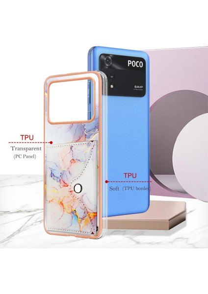 Xiaomi Poco M4 Pro 4g Kart Yuvaları Yumuşak Tpu Tampon Mermer Ince (Yurt Dışından)