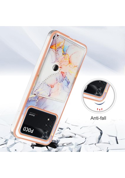 Xiaomi Poco M4 Pro 4g Kart Yuvaları Yumuşak Tpu Tampon Mermer Ince (Yurt Dışından)
