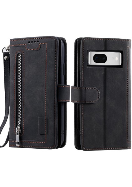 Google Piksel 7 Pro Pu Deri Cüzdan Kickstand Kordon 9 Için Flip Case (Yurt Dışından)