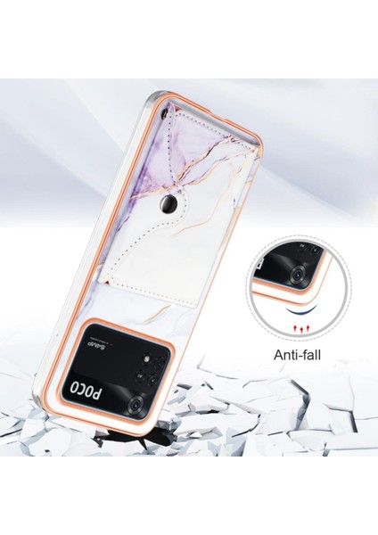 Xiaomi Poco M4 Pro 4g Kart Yuvaları Yumuşak Tpu Tampon Mermer Ince (Yurt Dışından)