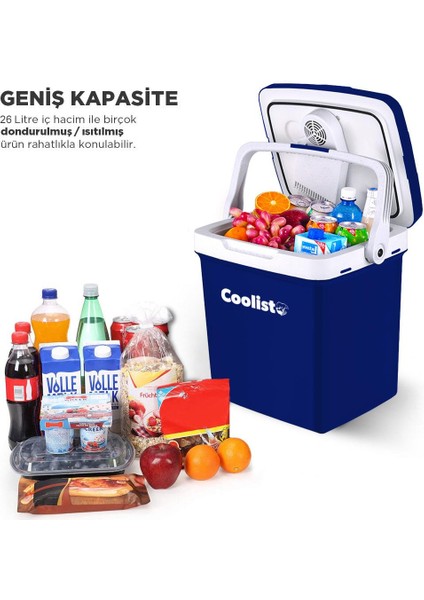 CLT26 12VOLT/220VOLT Ac/dc 26 Litre Sıcak/soğuk Oto Buzdolabı