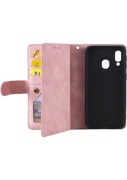 Samsung Galaxy A40 9 Kart Yuvaları Için Flip Case Kordon Kickstand Cüzdan Pu (Yurt Dışından) indirimleri