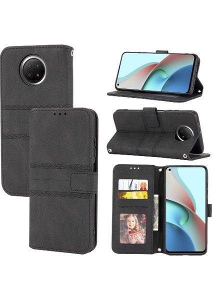 Xiaomi Redmi Not 9t Kickstand Darbeye Koruyucu Pu Için Flip Case (Yurt Dışından)