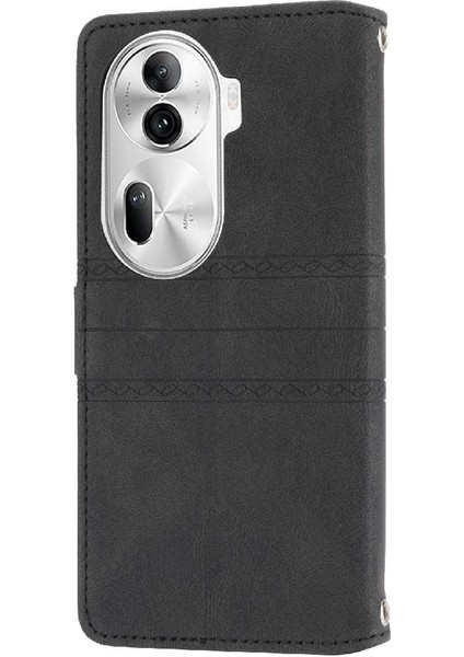 Oppo Oppo 11 Pro 5g Için Flip Case Cüzdan Kılıf Darbeye Koruyucu Pu (Yurt Dışından)