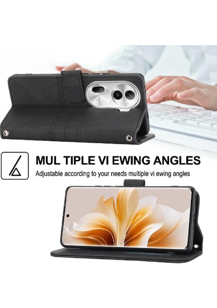 Oppo Oppo 11 Pro 5g Için Flip Case Cüzdan Kılıf Darbeye Koruyucu Pu (Yurt Dışından)